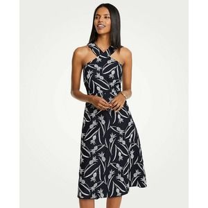 Ann Taylor Pineapple Embroidered Midi Dress Sz 6